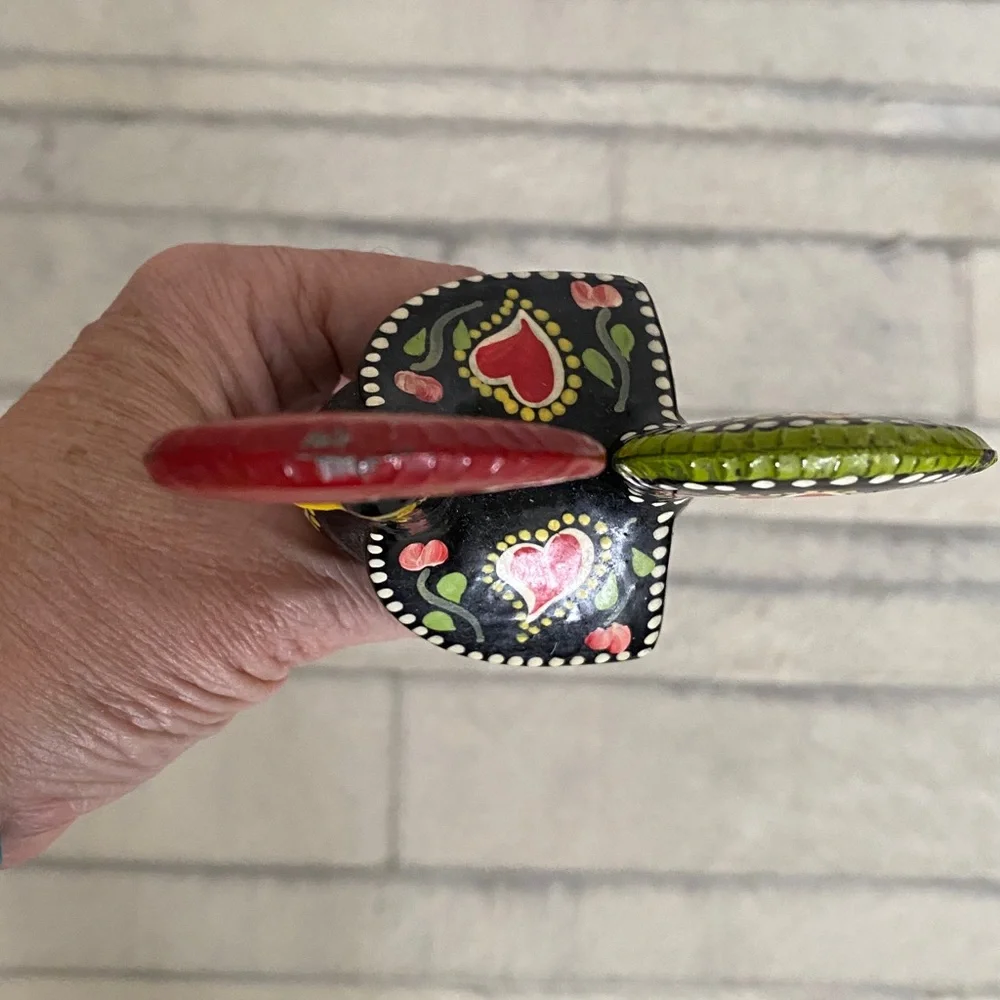 Portugal π΅πΉ MΓ©tal Handpainted Colorful 6β Rooster Figurine - Picture 8 of 12
